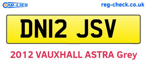 DN12JSV are the vehicle registration plates.