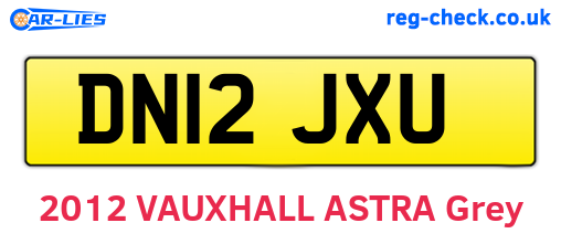 DN12JXU are the vehicle registration plates.