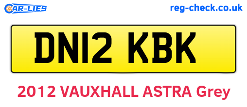DN12KBK are the vehicle registration plates.