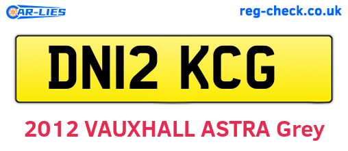 DN12KCG are the vehicle registration plates.