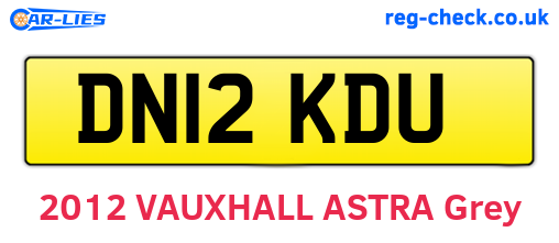DN12KDU are the vehicle registration plates.