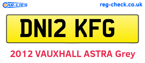 DN12KFG are the vehicle registration plates.