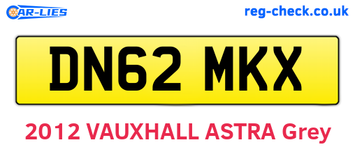 DN62MKX are the vehicle registration plates.