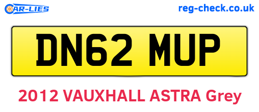 DN62MUP are the vehicle registration plates.