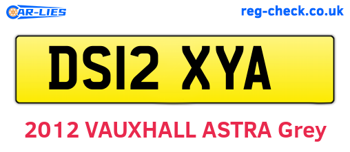 DS12XYA are the vehicle registration plates.