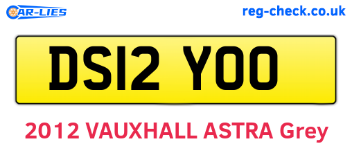 DS12YOO are the vehicle registration plates.
