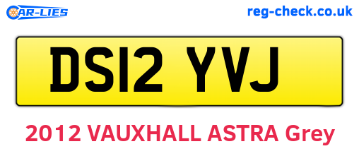 DS12YVJ are the vehicle registration plates.