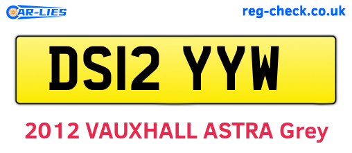DS12YYW are the vehicle registration plates.