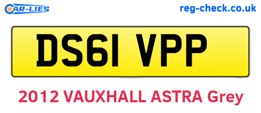 DS61VPP are the vehicle registration plates.