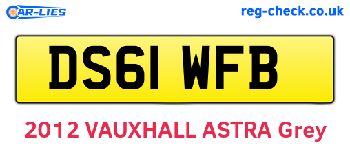 DS61WFB are the vehicle registration plates.