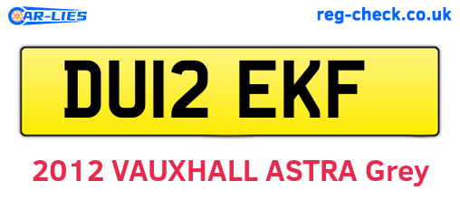 DU12EKF are the vehicle registration plates.