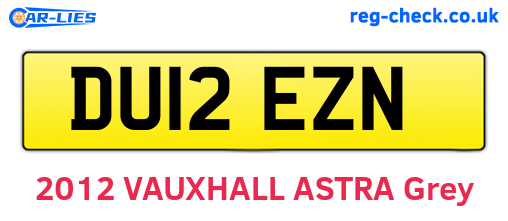 DU12EZN are the vehicle registration plates.