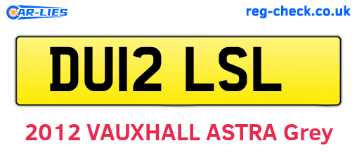 DU12LSL are the vehicle registration plates.