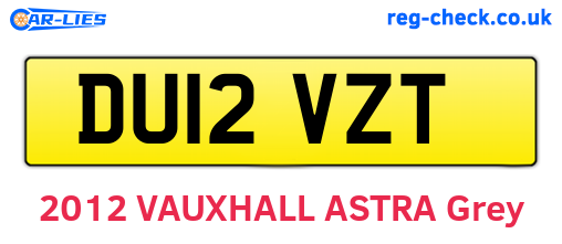 DU12VZT are the vehicle registration plates.