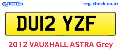 DU12YZF are the vehicle registration plates.