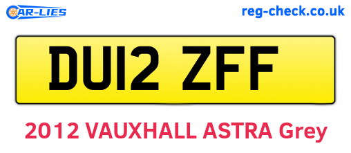 DU12ZFF are the vehicle registration plates.