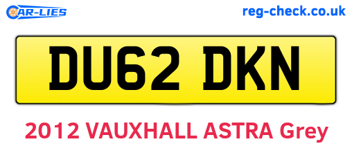 DU62DKN are the vehicle registration plates.