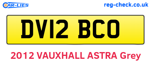 DV12BCO are the vehicle registration plates.