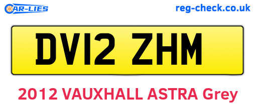 DV12ZHM are the vehicle registration plates.