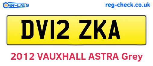 DV12ZKA are the vehicle registration plates.