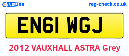 EN61WGJ are the vehicle registration plates.
