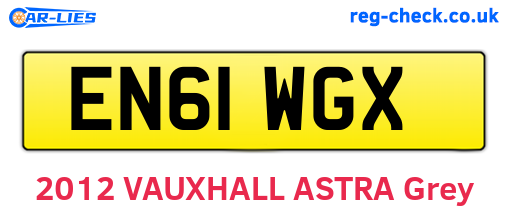 EN61WGX are the vehicle registration plates.