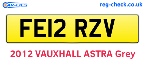 FE12RZV are the vehicle registration plates.