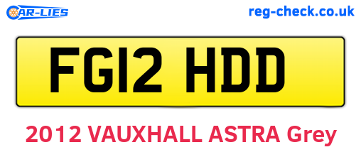 FG12HDD are the vehicle registration plates.