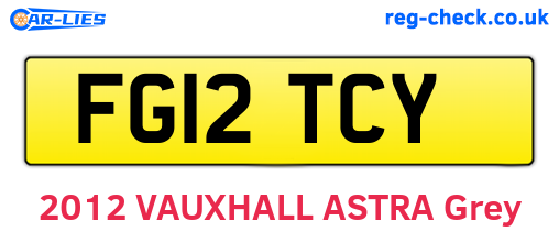 FG12TCY are the vehicle registration plates.