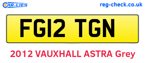 FG12TGN are the vehicle registration plates.