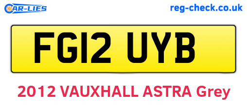 FG12UYB are the vehicle registration plates.