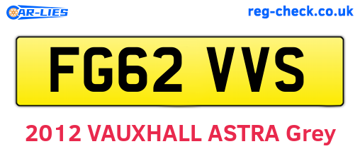 FG62VVS are the vehicle registration plates.