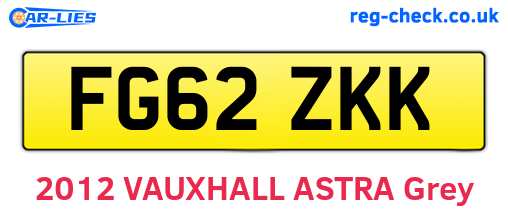 FG62ZKK are the vehicle registration plates.