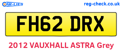 FH62DRX are the vehicle registration plates.