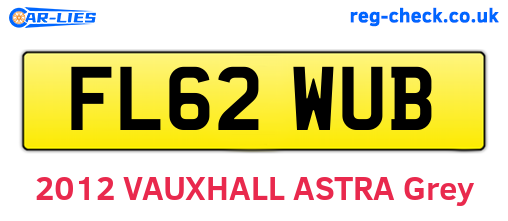FL62WUB are the vehicle registration plates.