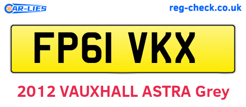 FP61VKX are the vehicle registration plates.