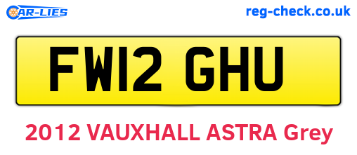 FW12GHU are the vehicle registration plates.