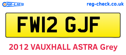 FW12GJF are the vehicle registration plates.