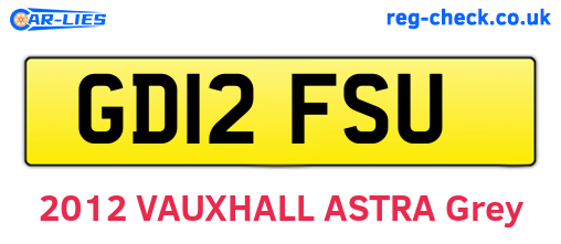 GD12FSU are the vehicle registration plates.