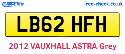 LB62HFH are the vehicle registration plates.