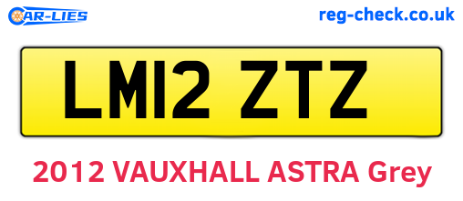 LM12ZTZ are the vehicle registration plates.