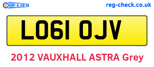 LO61OJV are the vehicle registration plates.