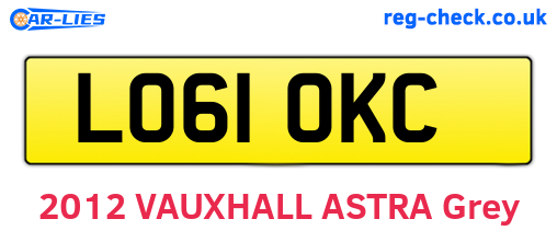 LO61OKC are the vehicle registration plates.