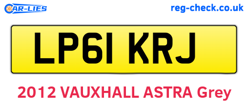 LP61KRJ are the vehicle registration plates.