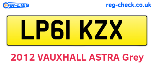 LP61KZX are the vehicle registration plates.