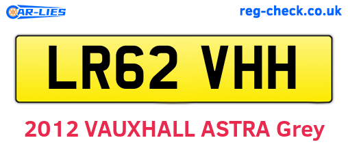 LR62VHH are the vehicle registration plates.