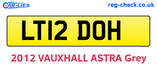 LT12DOH are the vehicle registration plates.
