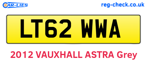 LT62WWA are the vehicle registration plates.