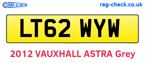 LT62WYW are the vehicle registration plates.