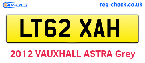 LT62XAH are the vehicle registration plates.